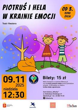Warszawa Wydarzenie Inne wydarzenie Teatr Kwatera „Piotruś i Hela w Krainie Emocji”